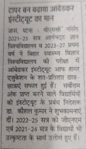 Students of Ambedkar Institute performed exceptionally well.